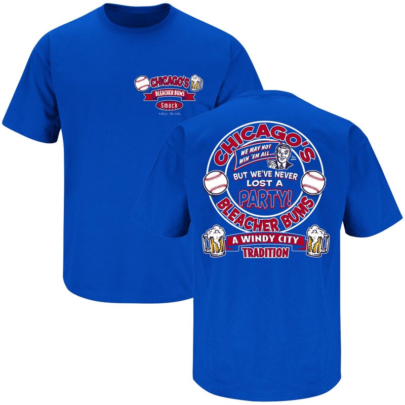 Smack Apparel Bleacher Bums T-Shirt for Chicago Baseball Fans (SM-5XL) (Royal Short Sleeve, XX-Large) - Image 1